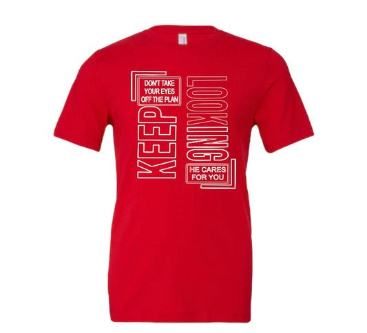 Red/White Keep looking T-shirt